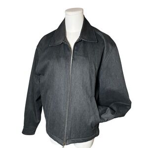 Vintage Brooks Brothers Gray Zip Front Jacket  Small Lined Classic Workwear Prep